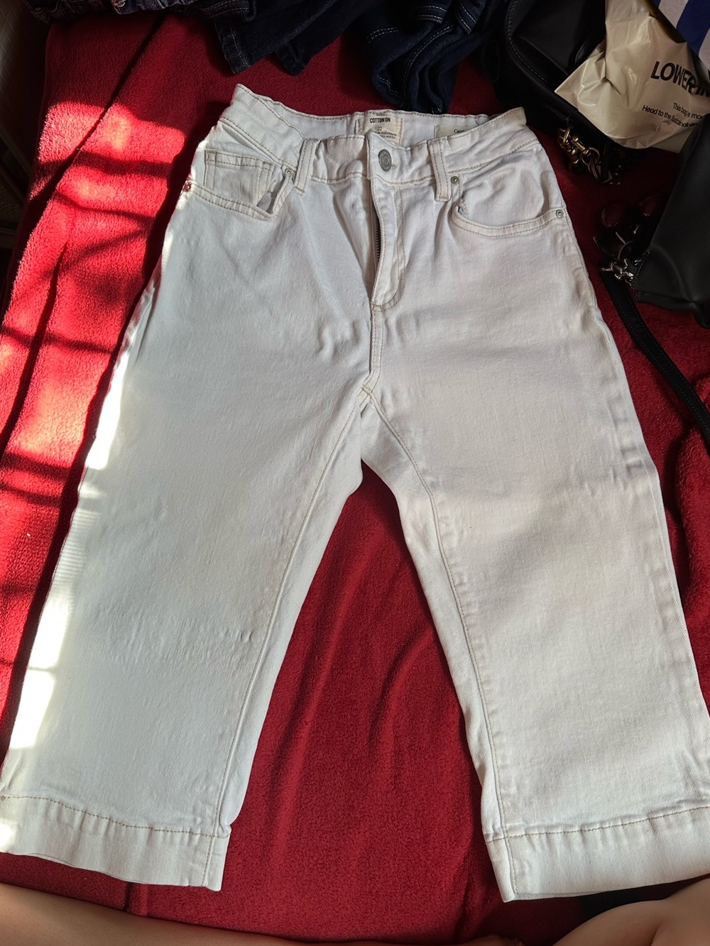 Cotton On Cream Capri Cropped Jeans